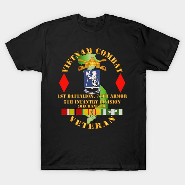 Vietnam Combat Vet - 1st Bn 77th Armor - 5th Inf Div SSI T-Shirt by twix123844